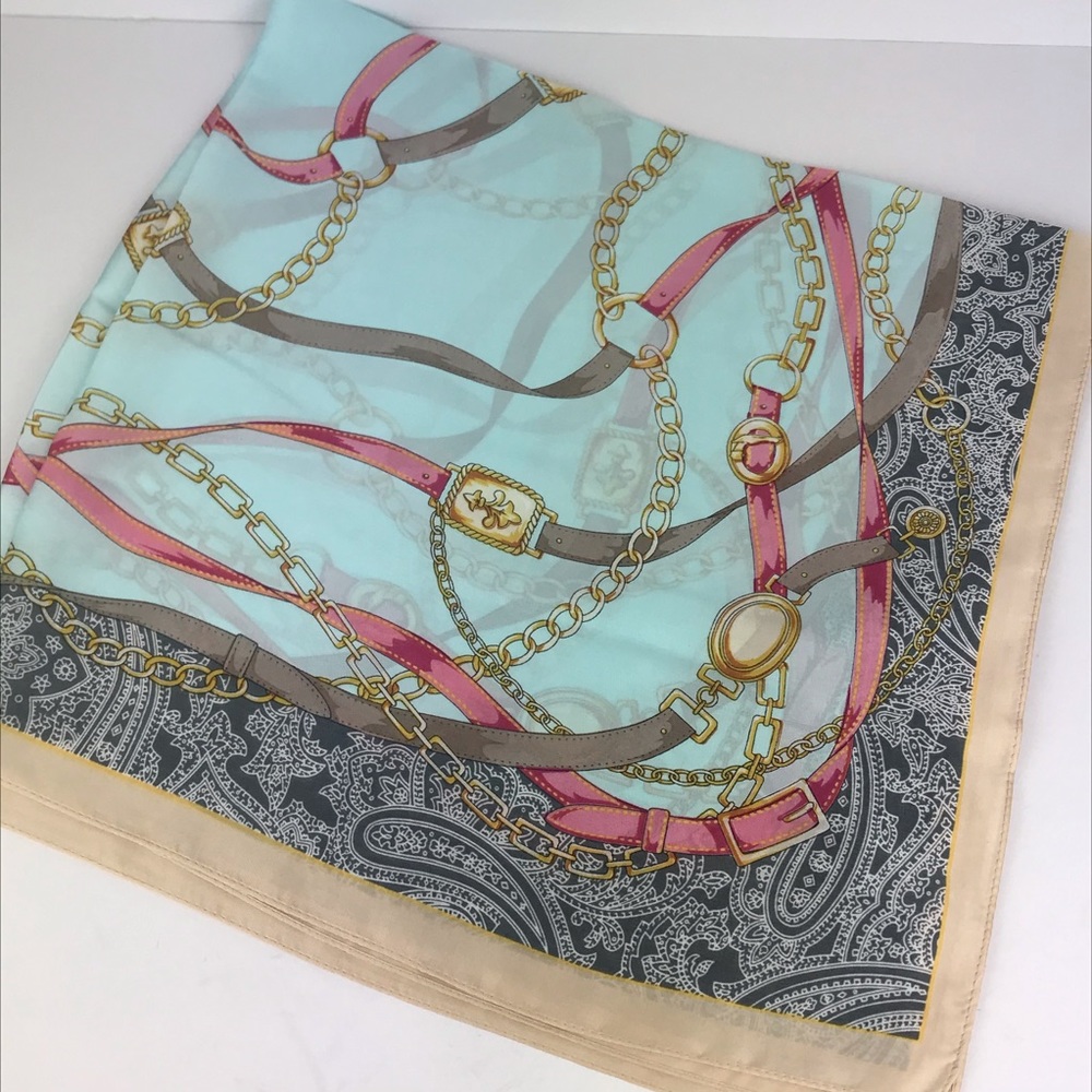 Equestrian 27”scarf neck, hair, handbag scarf